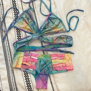 INSANE holographic IHEARTRAVES rainbow set